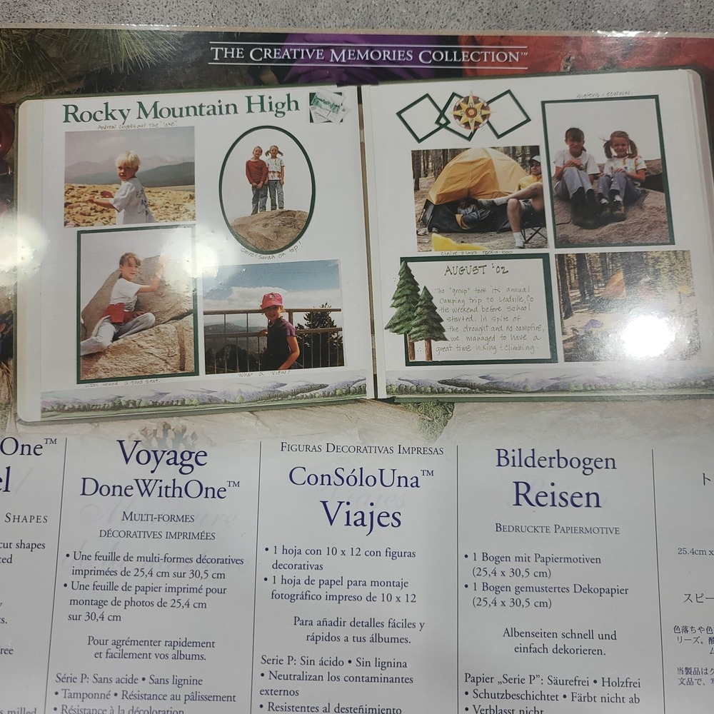 Creative Memories Done With One TRAVEL (printed die cut shapes) NEW